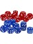 D6 Zar Seti Rol Oynama Oyun Aksesuarları Için Noktalı Zar Kalıp Küpleri Blokları - Mavi Kırmızı (Yurt Dışından) 3