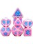 Pembe BLUE13 Stili Nebula Metal Çokyüzlü Zar Seti D4 D6 D8 D10 D% D12 D20 Masa Oyunları Için Rpg Dnd (Yurt Dışından) 1