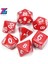 01 Kırmızı Stil Dnd Opak D4-D20 Için En Li ve Akrilik Çokyüzlü Trpg Oyunları Oyun Oyun Için Çok Taraflı Zar (Yurt Dışından) 1