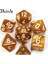 Beyaz Mürekkep Stili ile Kahverengi D4, D6, D8, D10, D12, D20 ile Pearlize Efekt Çokyüzlü Zar Seti, Rpg Dnd Masa Oyunu Için, Hediye Olarak (Yurt Dışından) 1