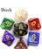 Beyaz Mürekkep Stili ile Kahverengi D4, D6, D8, D10, D12, D20 ile Pearlize Efekt Çokyüzlü Zar Seti, Rpg Dnd Masa Oyunu Için, Hediye Olarak (Yurt Dışından) 4