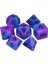 Mor Mavi Tarzı Glow In The Dark Polyhedral 7-Die Iki Ton Zar Seti D4 D6 D8 D10 D% D12 D20 Masa Oyunları Için Rpg Dnd (Yurt Dışından) 1