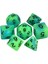 Mavi Yeşil Tarzı Glow In The Dark Polyhedral 7-Die Iki Ton Zar Seti D4 D6 D8 D10 D% D12 D20 Masa Oyunları Için Rpg Dnd (Yurt Dışından) 1