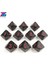 10 Adet D10 Kırmızı Stil Dijital Küp Zar Katı Siyah x Kırmızı Çokyüzlü D4D6D8D10D10%D12D20 Rpgboard Oyunu Için (Yurt Dışından) 1