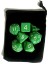 Yeşil Zar Siyah Çanta Stili 7pclot Kadife Zar Çantalı Zar Seti D4, D6, D8, D10, D10%, D12, D20 Masa Oyunu, Dnd, Rpg Zxh Için Renkli Aksesuarlar (Yurt Dışından) 1