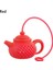 A-Kırmızı Stili 1 Adet Dayanıklı Çaydanlık Şeklinde Çay Demlik Süzgeç Silikon Çay Poşeti Yaprak Filtre Difüzör Mutfak Gadget Çay Takımı Çaydanlık Aksesuarı (Yurt Dışından) 1
