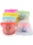 Pembe Stil 500ML Silikon Yeniden Kullanılabilir Gıda Torbası L L 500ML Sızdırmaz Kaplar Yeniden Kullanılabilir Taze Torba Gıda Saklama Torbası Dondurucu Çanta Aperatif (Yurt Dışından) 4