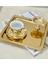 Paslanmaz Çelik Gold Renk Sunum Tepsisi 21 X21 cm Çay Kahve Pasta Tatlı Servis Sunum Tepsisi 2 Adet 3