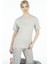 Kadın Puantiyeli Soft Kumaş Yazlık Pijama Takımı - Gri 4