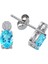 Pırlanta ve Oval Mavi Topaz Taşlı Küpe 0404E0087 1