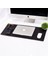 Siyah Pu Deri Ofis Masa Matı Laptop Sümen Takımı Geniş Mouse Pad 21 x 21 2