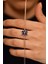 Safir Taşlı Rose Lotus Çiçeği Gümüş Bileklik 2