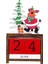 Geri Sayım Takvimi Için Ahşap Boyalı Noel Baba Takvimi Noel Süsleri (Yurt Dışından) 1