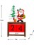 Geri Sayım Takvimi Için Ahşap Boyalı Noel Baba Takvimi Noel Süsleri (Yurt Dışından) 2