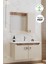 Banyo Selvi 65 cm Demonte Banyo Dolabı Aynalı Dolaplı Üst Dolap Lavabo 1