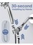 Filtreli El Duş Başlığı, 1,5m Uzun Hortumsuz Küvet ve Fayans Güç Yıkamalı Yüksek Basınçlı Duş Başlığı (Yurt Dışından) 2