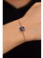 Safir Taşlı Rose Lotus Çiçeği Gümüş Bileklik 1