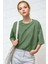 Teenage Millionaire Kadın Açık Yeşil Basic Düz Baskısız Oversize Salas Boyfriend T-Shirt 1