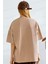 Teenage Millionaire Kadın Camel Basic Düz Baskısız Oversize Salas Boyfriend T-Shirt 3