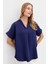 Kadın Önü Tokalı Bluz Lacivert 1