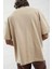 Erkek But First Coffee Camel Oversize Salas Boyfriend T-Shirt 3