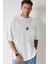 Erkek Free Life Beyaz Bisiklet Yaka Oversize Salas T-Shirt 1