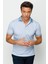 Erkek Polo Yaka Keten Baskılı T-Shirt K.Mavi 1