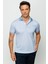 Erkek Polo Yaka Keten Baskılı T-Shirt K.Mavi 2