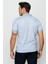 Erkek Polo Yaka Keten Baskılı T-Shirt K.Mavi 5