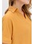 Kadın Yaka Kenarı Taşlı Maroken Gömlek Hardal 3
