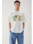 Erkek Dont Say Kabarık Baskı Beyaz Oversize Salas Boyfriend T-Shirt 2
