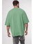 Erkek Dreamer Açık Yeşil Baskılı Oversize Salas Boyfriend T-Shirt 2