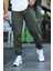 Unisex Üç Iplik Şardonlu Haki Jogger Eşofman 1