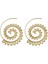 1 Çift Vintage Altın Kaplama Tribal Boho Tarzı Daireler Yuvarlak Kulak Damızlık Dangle Hoop Küpeler Pirinç Spiral (Yurt Dışından) 1