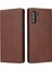 Kart Tutucu Kickstand Deri Folio ile Samsung Galaxy Not 10 Telefon Kılıfı (Yurt Dışından) 1