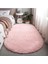 Vila Nova Home Pembe Oval Post Halı Peluş Yumuşak Kaymaz Dot Taban 1