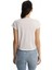 Kadın Bisiklet Yaka Baskılı Crop T-Shirt Beyaz 5