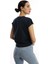 Kadın Nature Yazı Baskılı Crop T-Shirt Lacivert 3