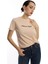 Kadın Minimal Project Basklı T-Shirt Bej 2