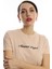 Kadın Minimal Project Basklı T-Shirt Bej 3