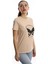 Kadın Kelebek Baskılı T-Shirt Bej 2