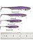 Mor Tarzı 80MM-6 Adet Dr.f Balıkçılık Yumuşak Plastik Lures Kürek Kuyruk Silikon Yem Solucan Tuzlu Su Balıkçılık Aksesuarları Bas Alabalık Swimbaits (Yurt Dışından) 1