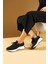 Faina Kadın Sneakers Triko Dokumalı Bağcıklı Spor Ayakkabı Siyah 1