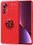 Xiaomi Mi 12 Lite Kılıf Ravel Silikon Yüzüklü Mıknatıslı Kamera Korumalı Kırmızı 1