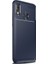 Samsung Galaxy A30 Kılıf Negro Karbon Dizayn Silikon Lacivert 1