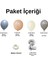 MiniZincirBalonSeti FırtınaMavisi-Duman-ÇölKumu-R.Beyaz+2 34inç GümüşFolyoBalon 30Adet+BalonŞerid 2