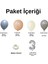 3 Yaş Doğum Günü Seti Fırtına Mavisi-DumanGri-Çöl Kumu-Retro Beyaz 30 lu (Gümüş) 2
