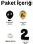 Mini Zincir Balon Seti Siyah-Krom gold+2 34inç Siyah Folyo 30 Adet +Balon Şeridi 2