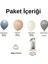 MiniZincirBalonSeti FırtınaMavisi-Duman-ÇölKumu-R.Beyaz+1 34inç GümüşFolyoBalon 30Adet+BalonŞerid 2