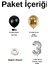 Mini Zincir Balon Seti Siyah-Krom gold+3 34inç Gümüş Folyo 30 Adet +Balon Şeridi 2